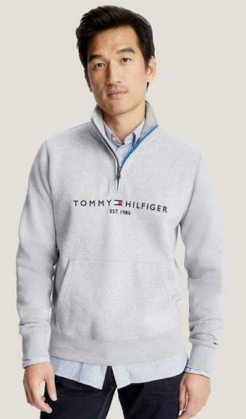 Moletom Fleece Tommy Masculino Cinza - TH914 - Tamanho PP