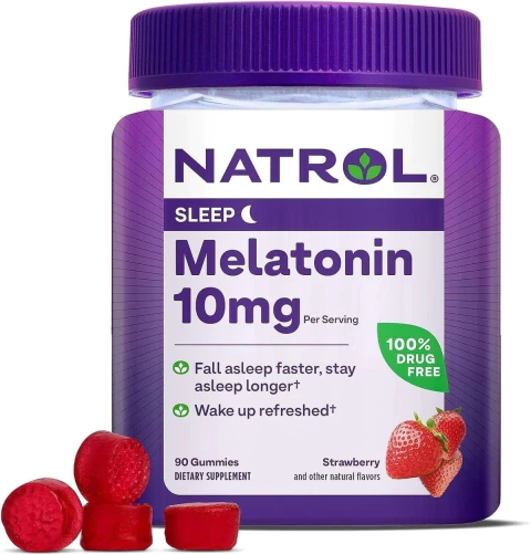 Melatonina Natrol 10MG 90 Gummy Morango - EXP 03/27