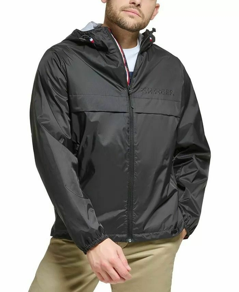 Jaqueta Corta Vento Masculina Tommy Hilfiger Preta - TH0907 - Tamanho P