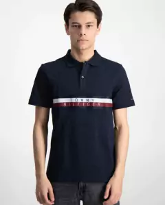 Imagem do Camiseta Polo Tommy Hilfiger Azul Marinho- TH9345 - Tamanho 8 - 10 anos