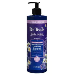 Dr Teals Body Lotion Hidratante para dormir com Melatonina, Lavanda e Camomila - 532ml