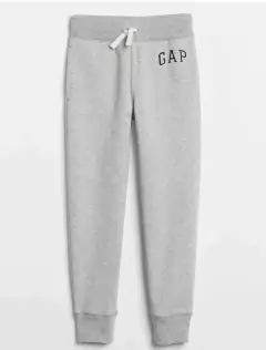 Conjunto Moletom Fleece Gap Cinza/Logo Azul Marinho - GAP1620 - Tamanho 8 anos - loja online