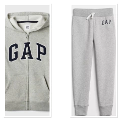 Conjunto Moletom Fleece Gap Cinza/Logo Azul Marinho - GAP1620 - Tamanho 8 anos na internet