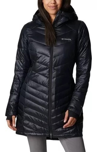 Jaqueta Feminina Columbia Joy Peak Mid Com Capuz Preta - Tamanho PP