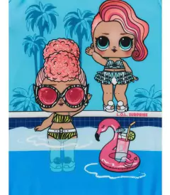 Imagem do Maiô infantil Lol Ombro Azul - Tamanho 6X
