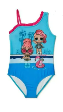 Maiô infantil Lol Ombro Azul - Tamanho 6X - Mimos de Orlando
