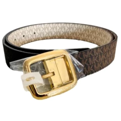 Cinto Michael Kors Reversível Marrom Logo/Vanilla Logo - Tamanho GG