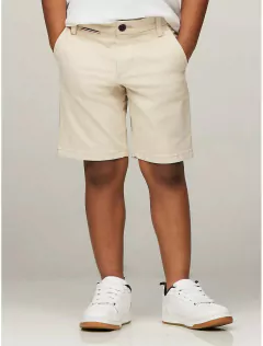 Bermuda Sarja Tommy Hilfiger Bege - TH9657 - Tamanho 14 anos - comprar online