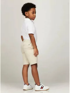 Bermuda Sarja Tommy Hilfiger Bege - TH9657 - Tamanho 14 anos na internet