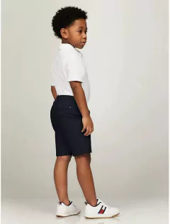 Bermuda Sarja Tommy Hilfiger Azul Marinho - TH9787 - Tamanho 12 anos na internet