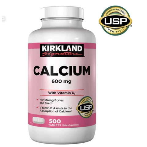 Kirkland Signature Cálcio 600 mg. + Vitamina D3 - 500 comprimidos - Exp 06/27