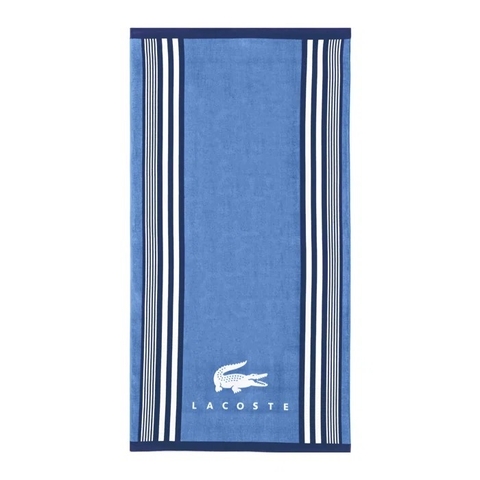 Toalha Lacoste Piscina Praia Listras Azul Extragrande - comprar online