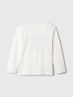 Camiseta Manga Longa Gap Branca- GAP881- Tamanho 4 anos - loja online