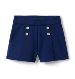 Short Botão Janie and Jack Azul Marinho - Tamanho 6 anos