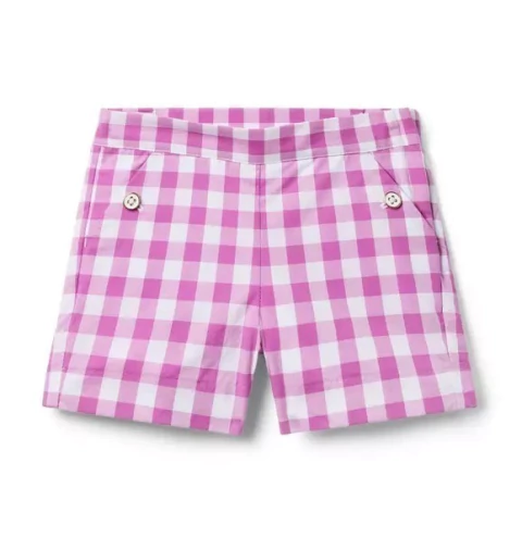 Short Popeline Gingham Lilás Janie and Jack - Tamanho 4 anos