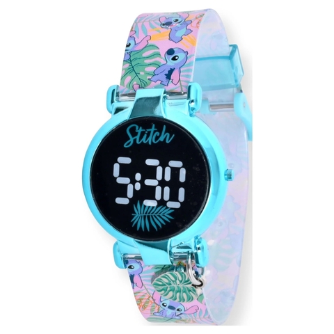Relógio LED Disney Lilo & Stitch com pingente