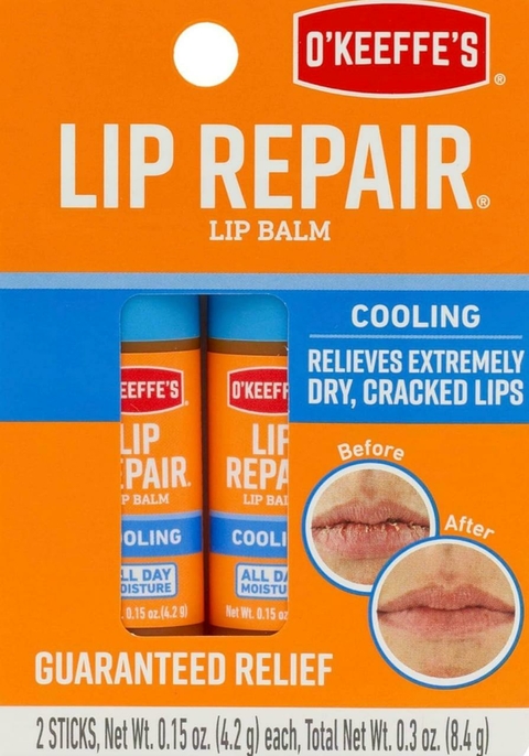 Kit 2 O'Keeffe's Hidratante labial reparador para lábios secos
