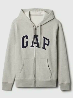 Moletom Gap Masculino Cinza/Logo Azul Marinho- GAP6643 - Tamanho G