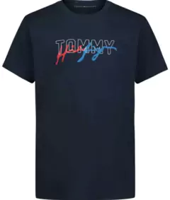 Camiseta Tommy Hilfiger Azul Marinho - TH004 - Tamanho 4 anos na internet