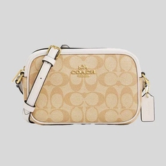 Bolsa Coach Jamie Camera Bag Signature Canvas Light Khaki/Chalk