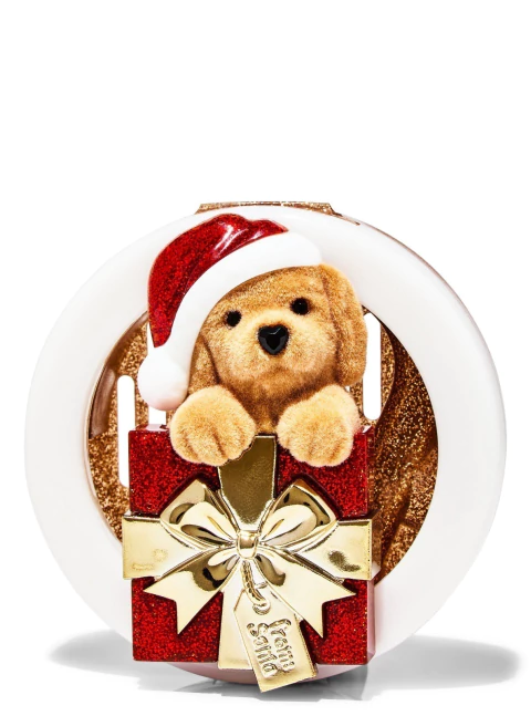 Clipe Porta-fragrâncias Carro Bath and Body Works - Cachorro/Presente Natal