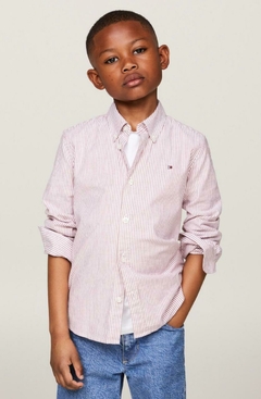 Camisa Social Menino Tommy Hilfiger Rosa Claro - TH010 - Tamanho 4 - 5 anos - comprar online