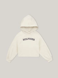 Conjunto Infantil Menina Moletinho + Legging Tommy Hilfiger Creme - Tamanho 12 - 14 anos na internet