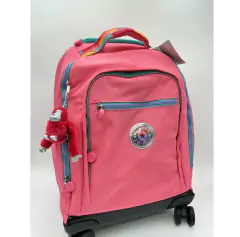 Mochila Kipling com rodinhas New Zea para laptop de 15 polegadas - Pink Stripe na internet