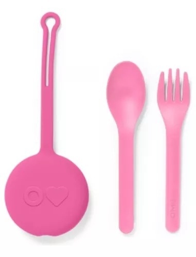 Omie. Cápsula De Silicone Para Transporte De Utensílios. Cor Rosa - Omiepod