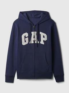 Moletom Gap Masculino Azul Marinho/Logo Cinza - GAP0051 - Tamanho M