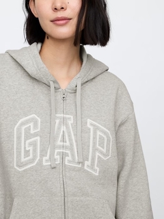 Moletom Gap Zíper Feminino Cinza -GAP654 - Tamanho M - loja online