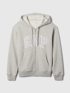 Moletom Gap Zíper Feminino Cinza -GAP654 - Tamanho P