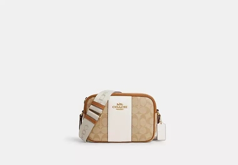 Bolsa Coach Jamie Camera Bag Signature Canvas With Stripe