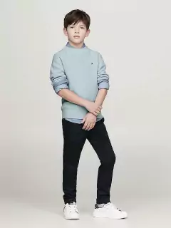 Calça Stretch Infantil Tommy Hilfiger Preta - TH09132 - Tamanho 8 anos na internet