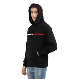 Moletom Fleece Tommy Masculino Preto Listra - TH00254 - Tamanho G na internet