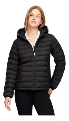 Jaqueta Feminina Tommy Hilfiger Puffer Preta - TH74502 - Tamanho P - comprar online