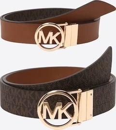 Cinto Michael Kors Reversível Marrom Escuro Monograma/Marrom - Tamanho P - comprar online