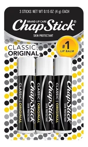 Kit Com 3 Chap Stick Lip Balm Original 4g