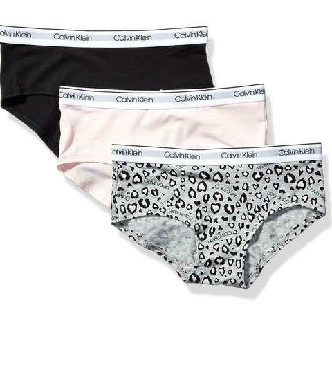 Kit 3 Calcinhas Hipster - Modern Cotton - Calvin Klein - Tamanho 6 - 6X