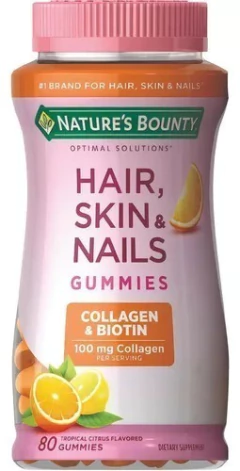 Suplemento Hair Skin Nails Gummies - Nature´s Bounty - 80 gomas - Sabor Laranja - comprar online
