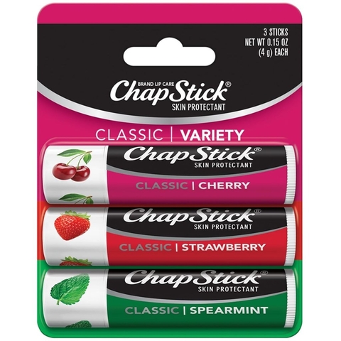 Hidratante Labial Chap Stick C/ 3 Unidades