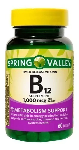 Vitamina B12 1,000 mcg Spring Valley 60 Cápsulas - EXP 11/29 - comprar online