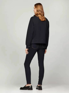 Moletom Feminino Tommy Hilfiger Azul Marinho - TH0129 - Tamanho M - loja online