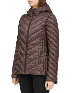 Jaqueta Reversível Nylon/Acolchoada Michael Kors Preta/Marrom Logo MK001 - Tamanho P - comprar online