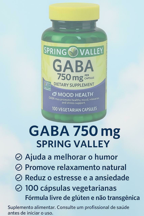 Spring Valley GABA 750mg - 100 cps - comprar online