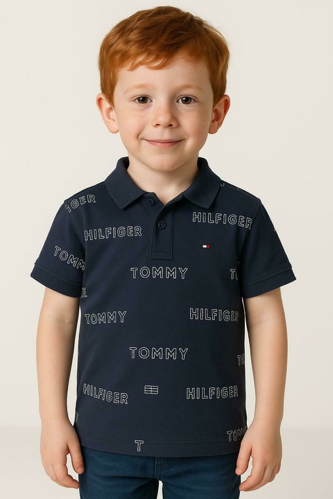 Camiseta Polo Tommy Hilfiger Azul Marinho - TH7999 - Tamanho 6 - 7 anos - comprar online