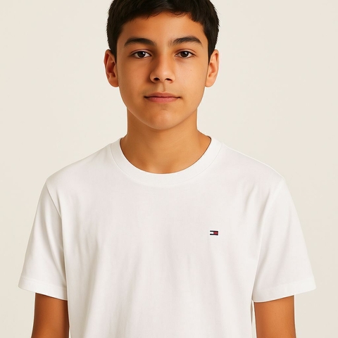 Camiseta Tommy Hilfiger Branca - TH9486 - Tamanho 4 - 5 anos