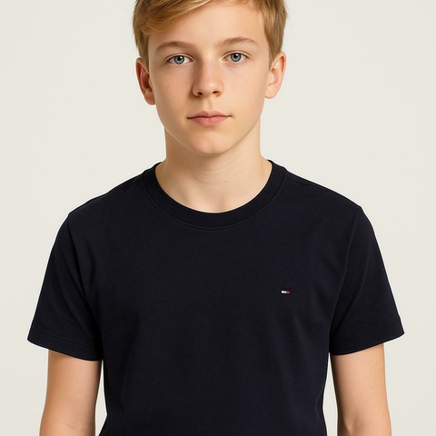 Camiseta Tommy Hilfiger Preto - TH8312 - Tamanho 12 - 14 anos - comprar online