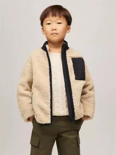 Jaqueta Sherpa Infantil Tommy Hilfiger Creme - TH9870 - Tamanho 16 - 18 anos - comprar online