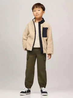 Jaqueta Sherpa Infantil Tommy Hilfiger Creme - TH9870 - Tamanho 16 - 18 anos na internet
